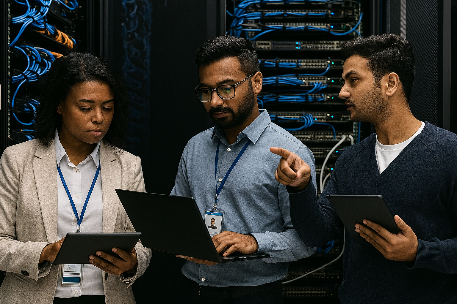 Equipo de CLS Informática trabajando